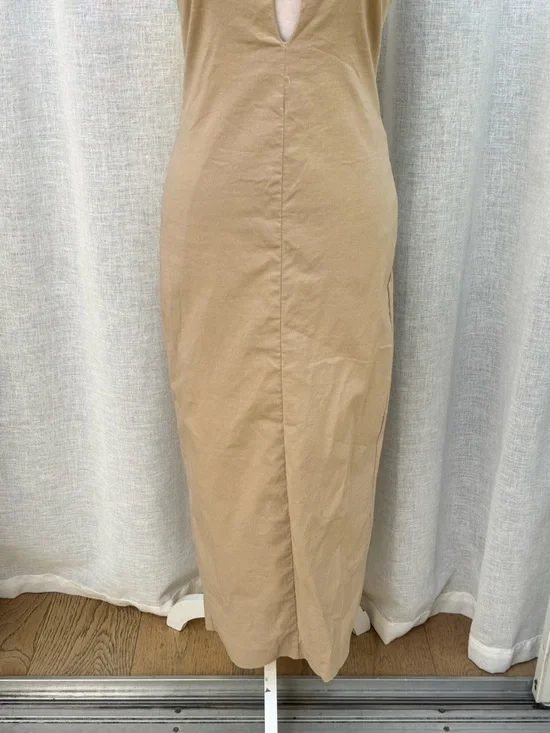 Zara tan v neck halter open back sheath dress - Picture 9 of 13